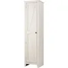 Tall Storage Cabinet Free Standing Floor Storage Tower with Four Shelves and Single Door, for Living Room, Bathroom 1