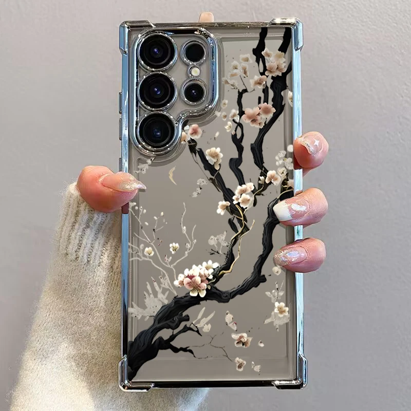 White Cherry Blossom Tree Blooming Pattern Phone Cover