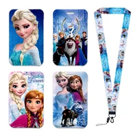 Hot-Selling Frozen 2 Elsa Anna Princess Olaf Cute Design Badge Holder ID Credit Card Pass Hang Rope Lanyard Accessories Gifts 1