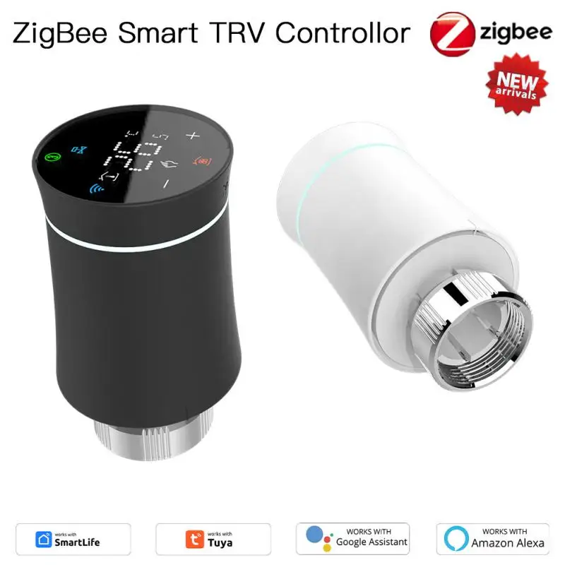

Tuya ZigBee3.0 Smart Thermostat Radiator Actuator Valve Smart Programmable TRV Temperature Controller For Alexa Google Home