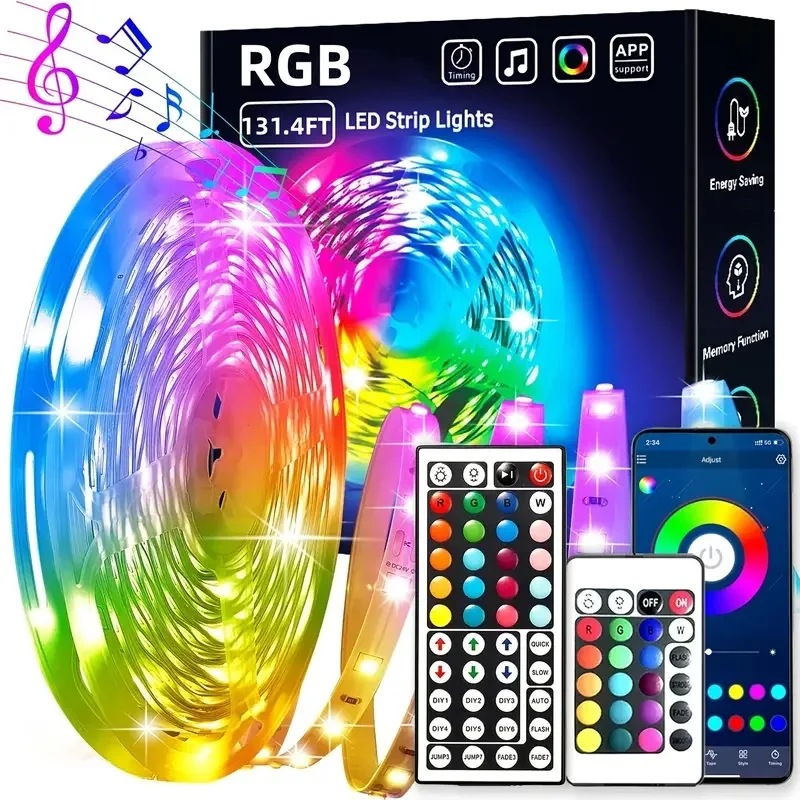 

USB Led Strip Light RGB 2835 LED Lights 1-20m Wifi Bluetooth APP Control Flexible Ribbon Music Sync for TV Backlights Room Decor