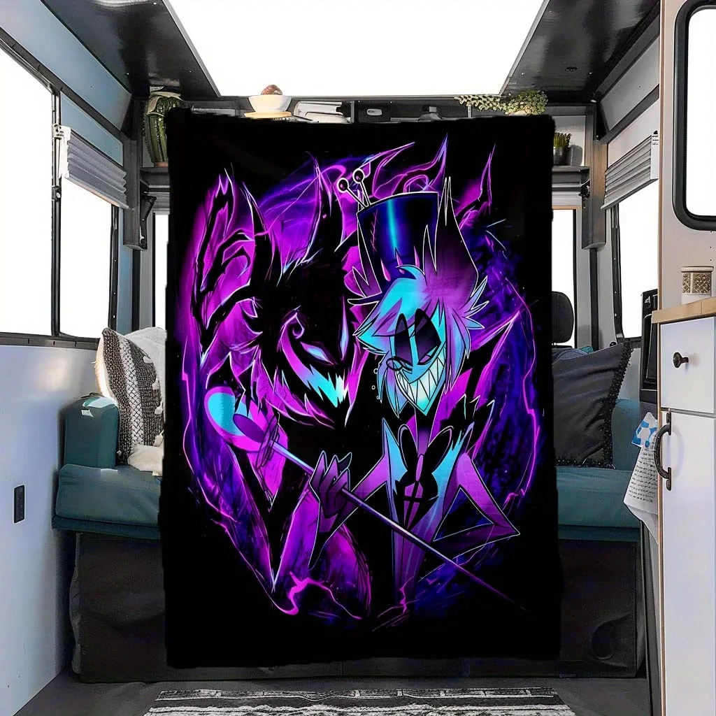 Hazebni Hotel Alastor Soft Cozy Blanket Perfect for Car Camping All-Season Portable Throw Ideal Gift for Family or Friends 3