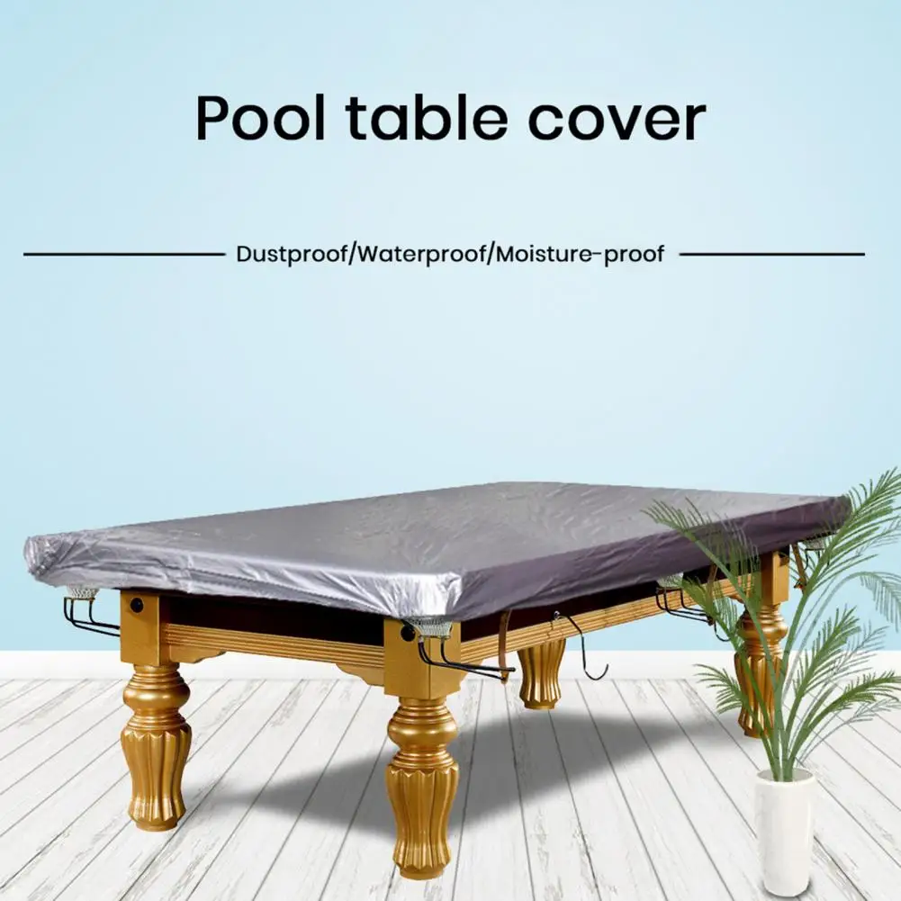 Outdoor Pool Table Dust Cover Heavy Duty Waterproof Pool Table Cover for Billiard Snooker Tables Durable Dust for 7/8/9/10/12ft