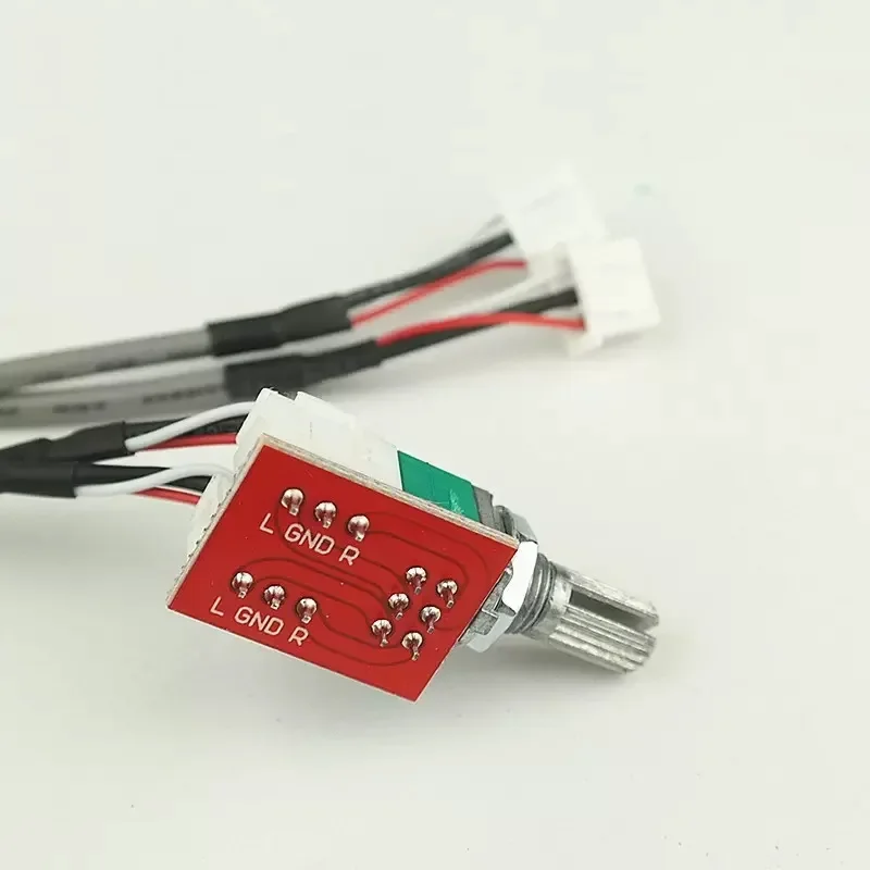 Volume potentiometer duplex 50K adapter board with 300mm shielded wire DIY audio power amplifier board module