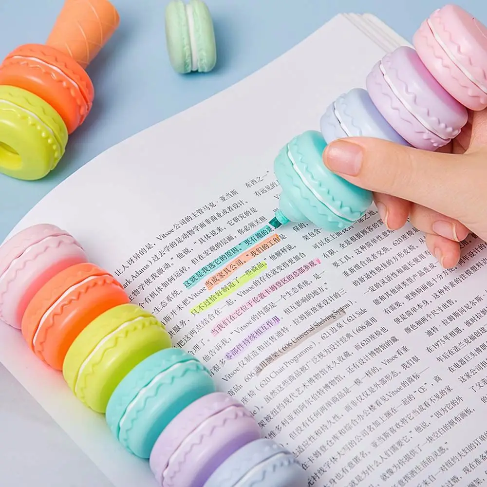 Candy Color Assembly Drawing Macaron Cake Stationery Cookie Writing Tool Highlighter Fluorecent Pen Marker Pen zonestar m4v6 the 6th version 4 in 1 out mix color hotend assembly four colors printhead nozzle 1 75mm filament printer