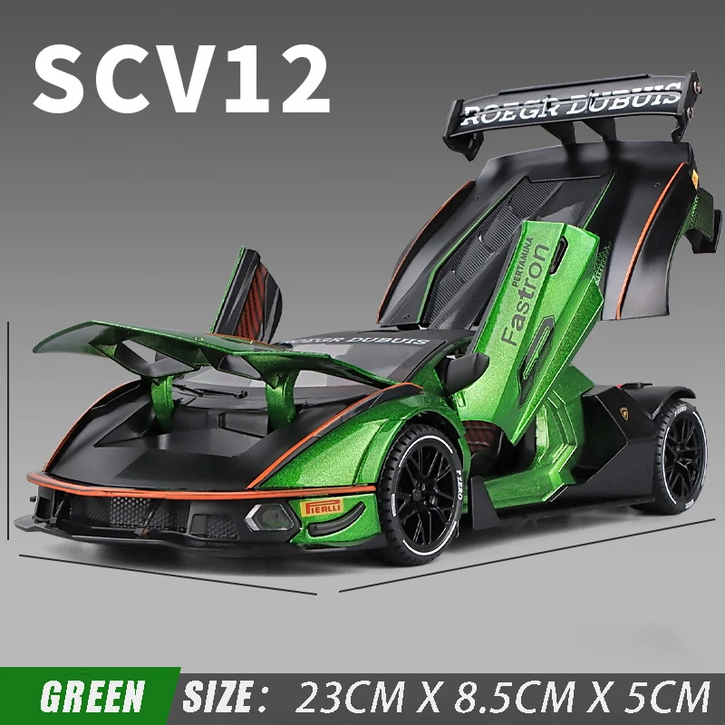 1:24 Lambos Essenza SCV12 modello di auto sportiva in lega 1:24 Lambos Essenza SCV12 modello di auto sportiva in lega