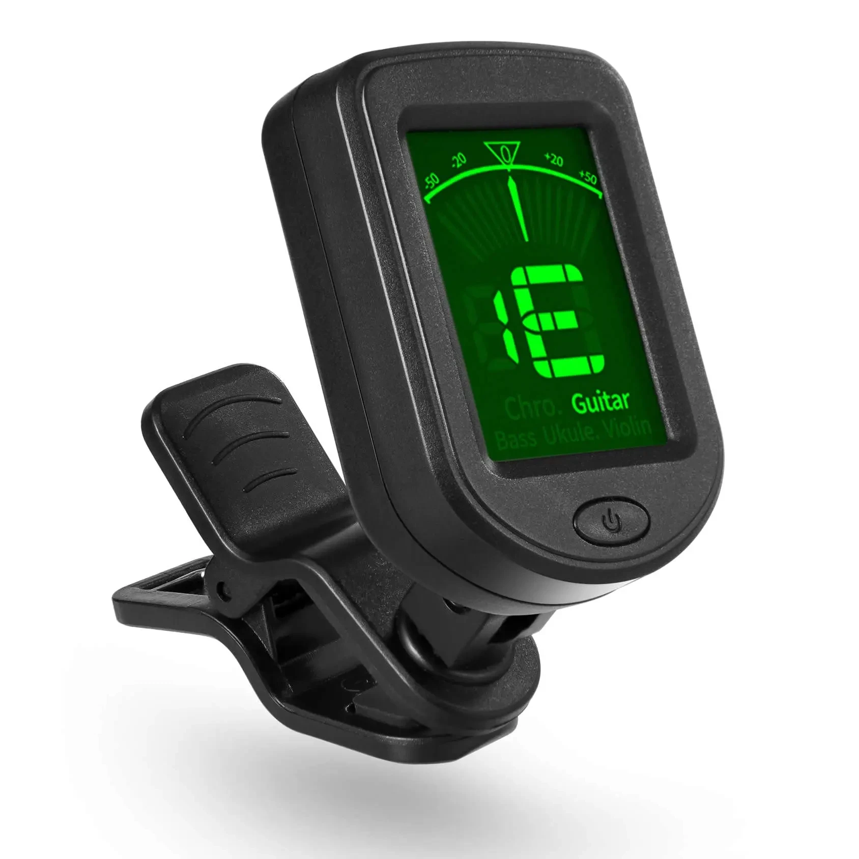 Clip-On Electronic Tuner for Guitar Bass Ukulele Violin Mandolin Banjo