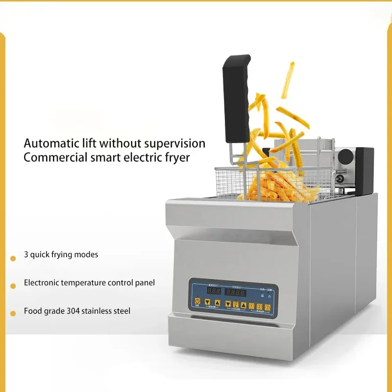 8L Electric Fryer 3000W Electric Deep Fryer Single-cylinder French Fries Fried Chicken Constant Temperature