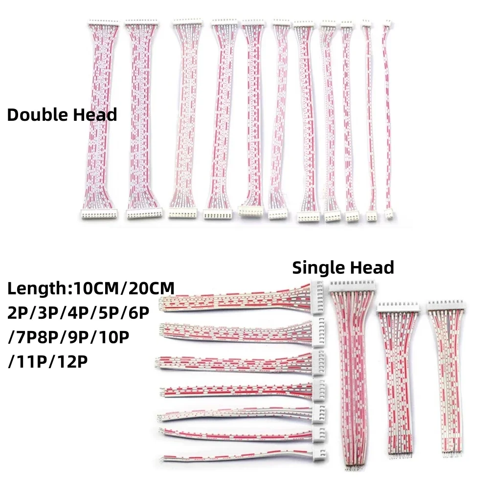 

10Pcs 2P/3/4/5/6/7/8/9/10/11/12 Pin JST XH2.54 2.54mm Pitch Female to Female Plug Wire Cable Connector Line Length 20CM 26AWG