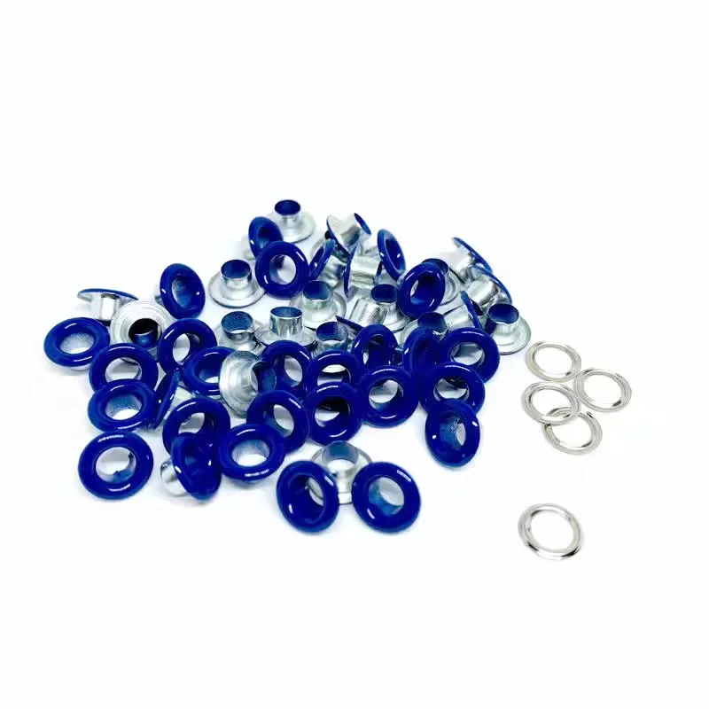 Description Picture 5 of item100 Sets 4mm Multicolor Metal Eyelets Grommet Ring With Washer For DIY Leathercraft Scrapbooking Shoes Belt Cap Bag Tags Clothes