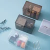 Dustproof Plastic Makeup Organizer Bathroom Cotton Pads/Swab/Beauty Blender Storage Box Lid Lipstick/Nail Polish Organizer 6