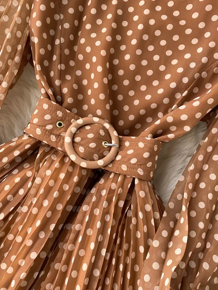 Contrasting Polka Dot Dress Zara ZARA RARE MARILYN LONG POLKA DOT