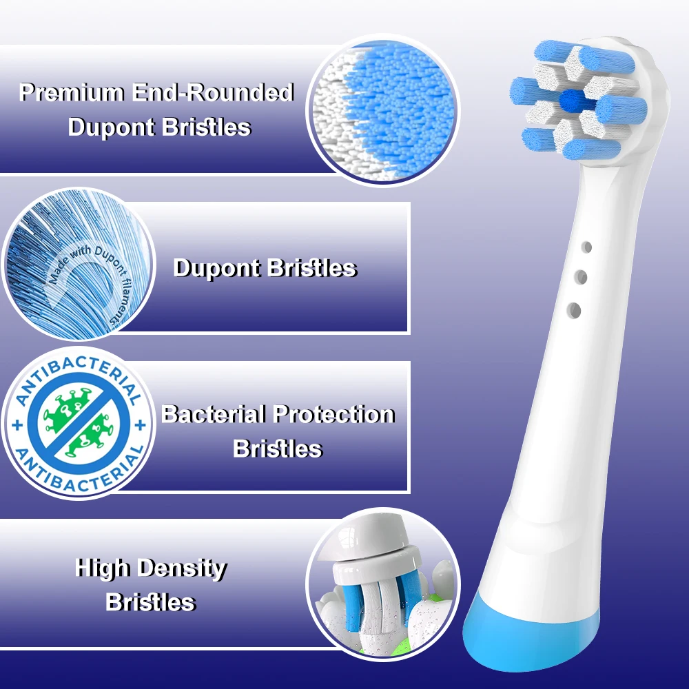 Kompatibilní s oral-b io 3/4/5/6/7/8/9/10 řada ultimate frisbee čistý elektrický zubní kartáček náhrada kartáč hlav, 4 pack