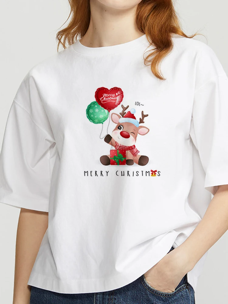 

Santa Claus Merry Christmas 90S Clothes Women Tshirt Graphic T-Shirts Top Travel Tee Xmas T-Shirt Casual Female Graphic Tee