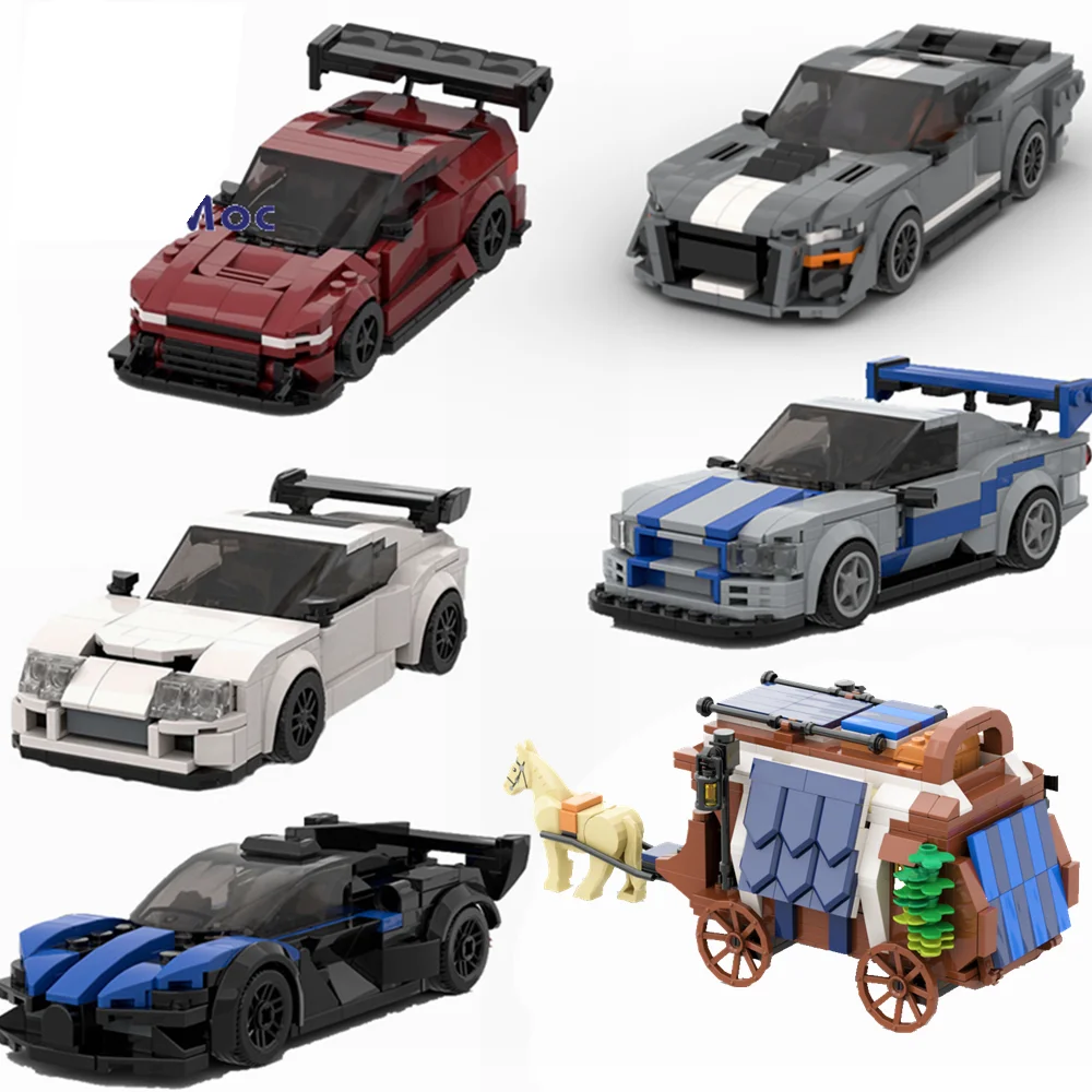 LEQUMOC voiture technique voiture de sport horizon camping-car Van modèle MOC ensemble blocs de construction Kits jouets pour enfants enfants cadeaux voiture briques