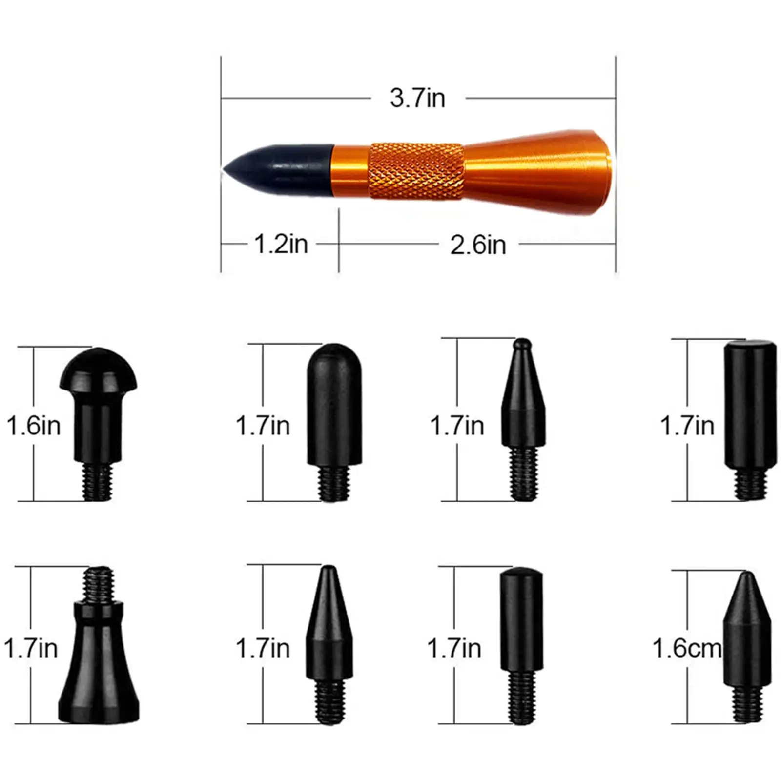 Car Body Paintless Dents Repair Professional Metal Plate tap down pen tools