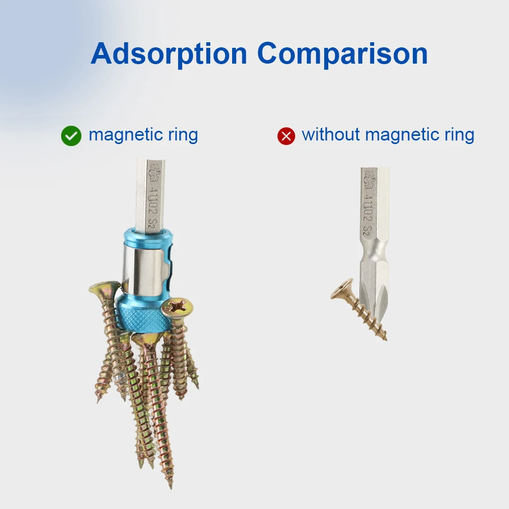 Magnetic Screw Ring Metal Bit Magnetizer Ring Screw Magnetic Holders For 1/4 Inch 6.35 mm Screwdriver