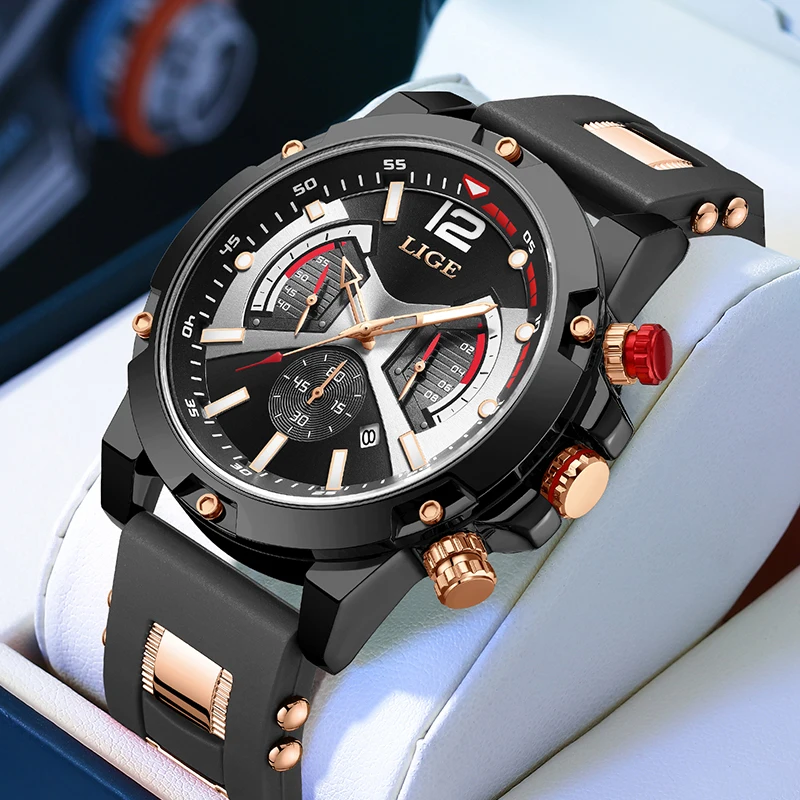 

LIGE New Watches for Men Casual Watch Luxury Big Dial Quartz Watches Top Brand Men Wristwatch Date Clock Relogio Masculino Saati