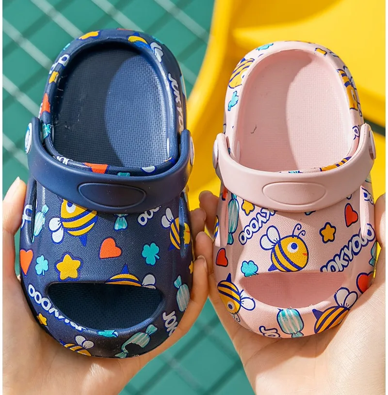 2023 Unisex Summer Newest Kids Slippers Boys Girls Slippers Non-slip Children Beach Shoes Baby Home Sandals Kids Flip Flops newest 3d printing pen for children low temperature 3d drawing pen compatible pla filament toys for kids gift diy drawing pen