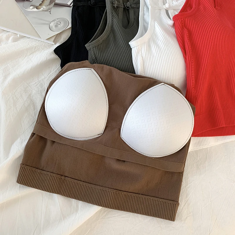 ITOOLIN Elegant Women Chinese Button Tank Tops With Bra Pad O-Neck Sleeveless Tank Tops For Women Sexy Crop Tops All-Match 2024