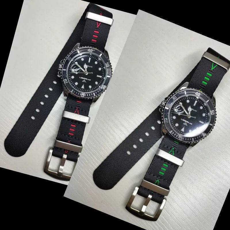 Pulseira de Náilon Jacquard Acessórios de Relógio Masculino e Feminino 20.22 mm - Image 6
