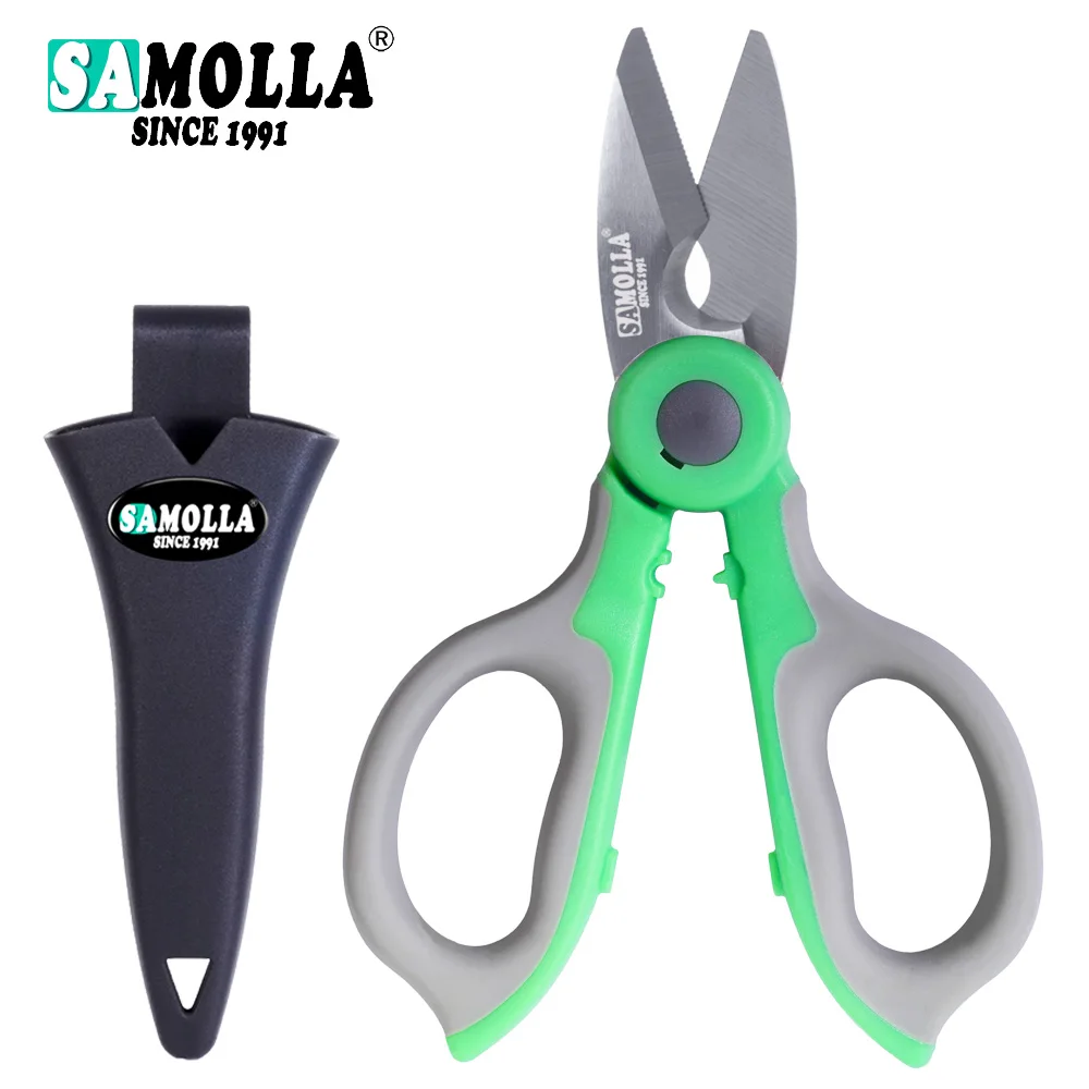 Description Picture 6 of item2023 New 420 Stainless Steel Fishing Scissor Accessories Electrician Portable Scissors Plier Cut PE Braid Line Lure Fishing Tool