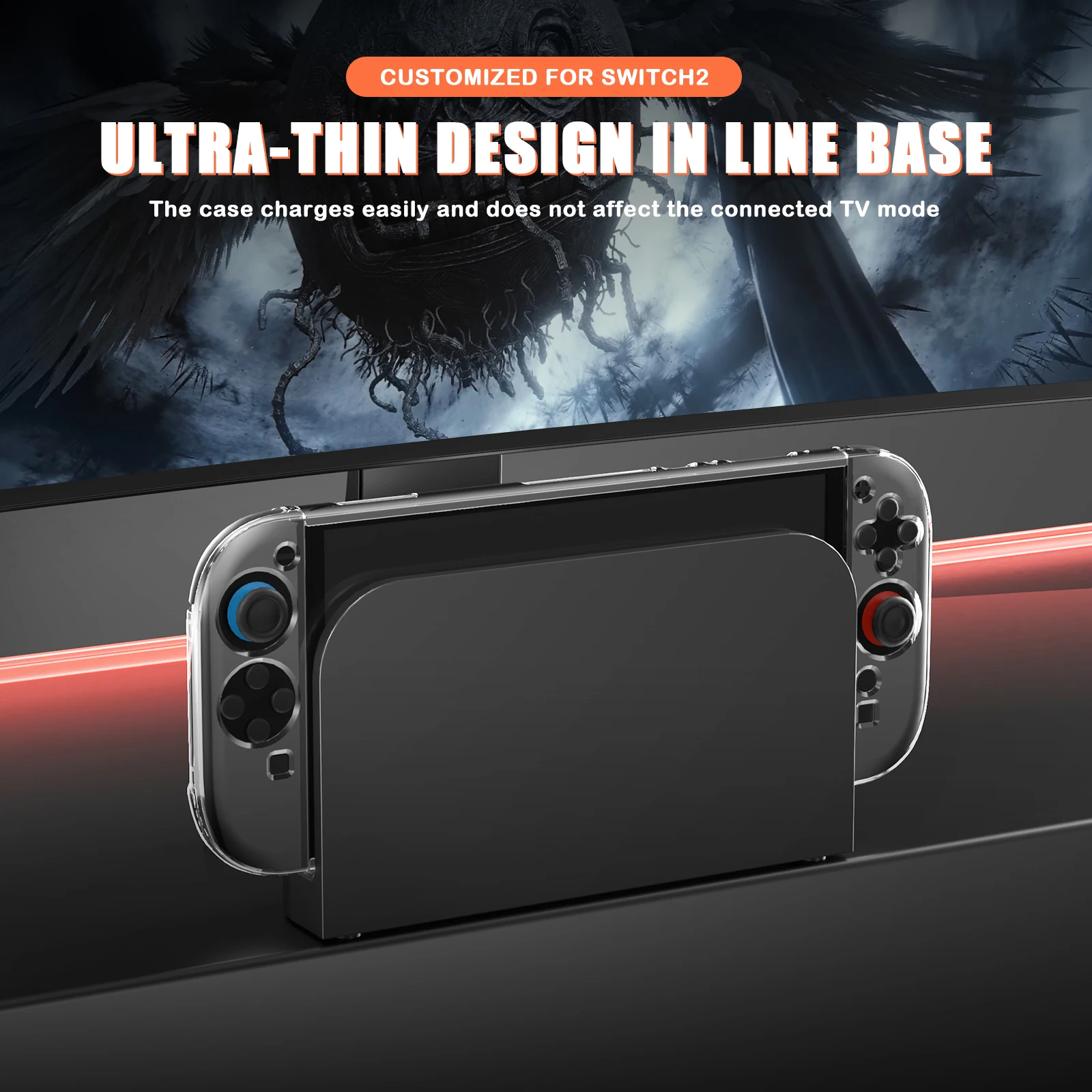 Crystal Clear Protective Shell Cover for Nintendo Switch - Anti-Scratch Hard Case