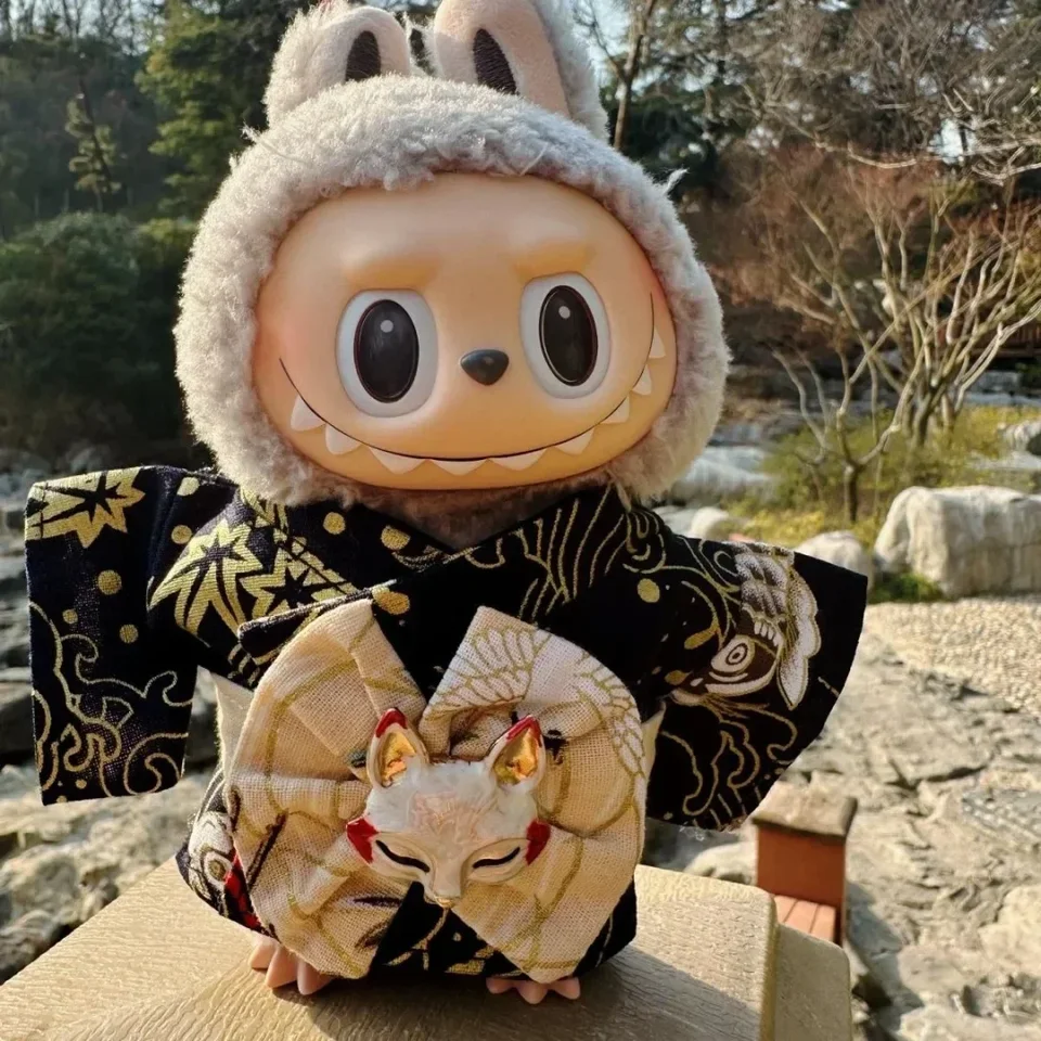 和風人形着物セット 15/17 センチメートル Labubu V1 V2 人形装飾服