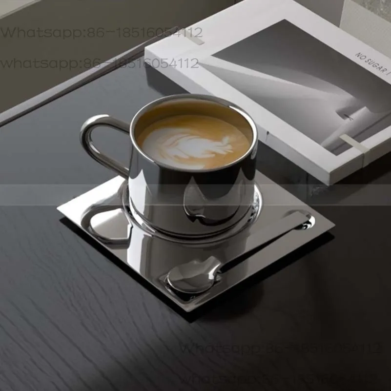 인스 윈드 스테인리스 스틸 커피잔 세트 라이트 럭셔리 머그컵 인더스트리얼 윈드 아이스 아메리칸 컵