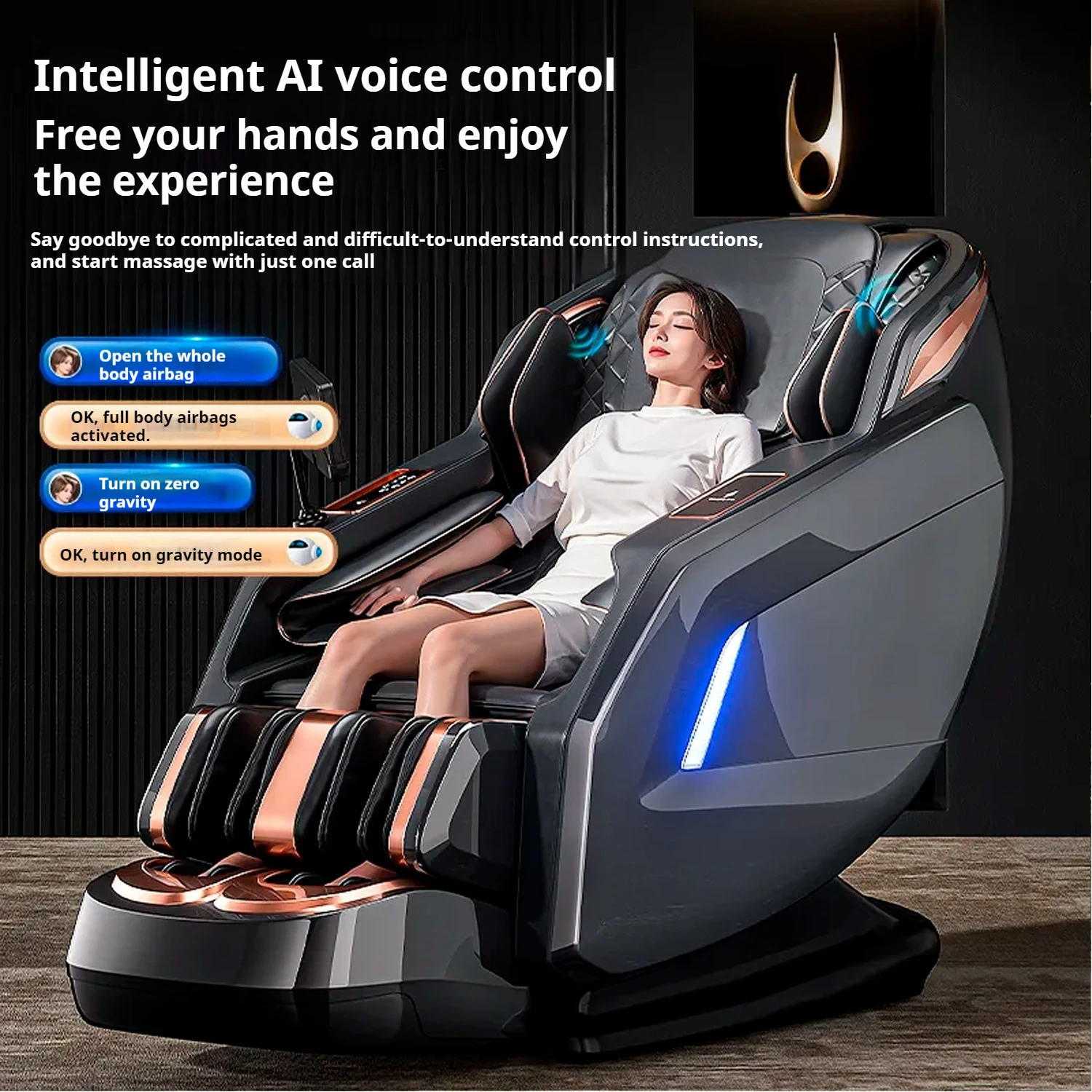 3 Year Warranty 4D SL-Track Zero Gravity full body AirBag Massager Chairs Home 3D Office Chair Luxury Electric Massage Sofa 5