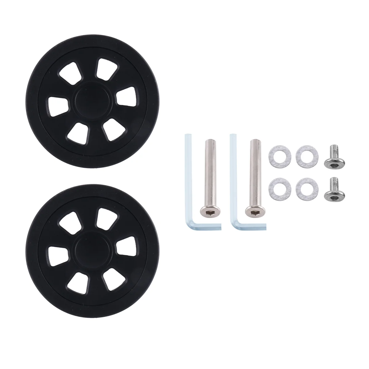 Сменные износостойкие колеса для чемодана из ПУ кожи, 55 мм x 1, 2 мм, черная пара