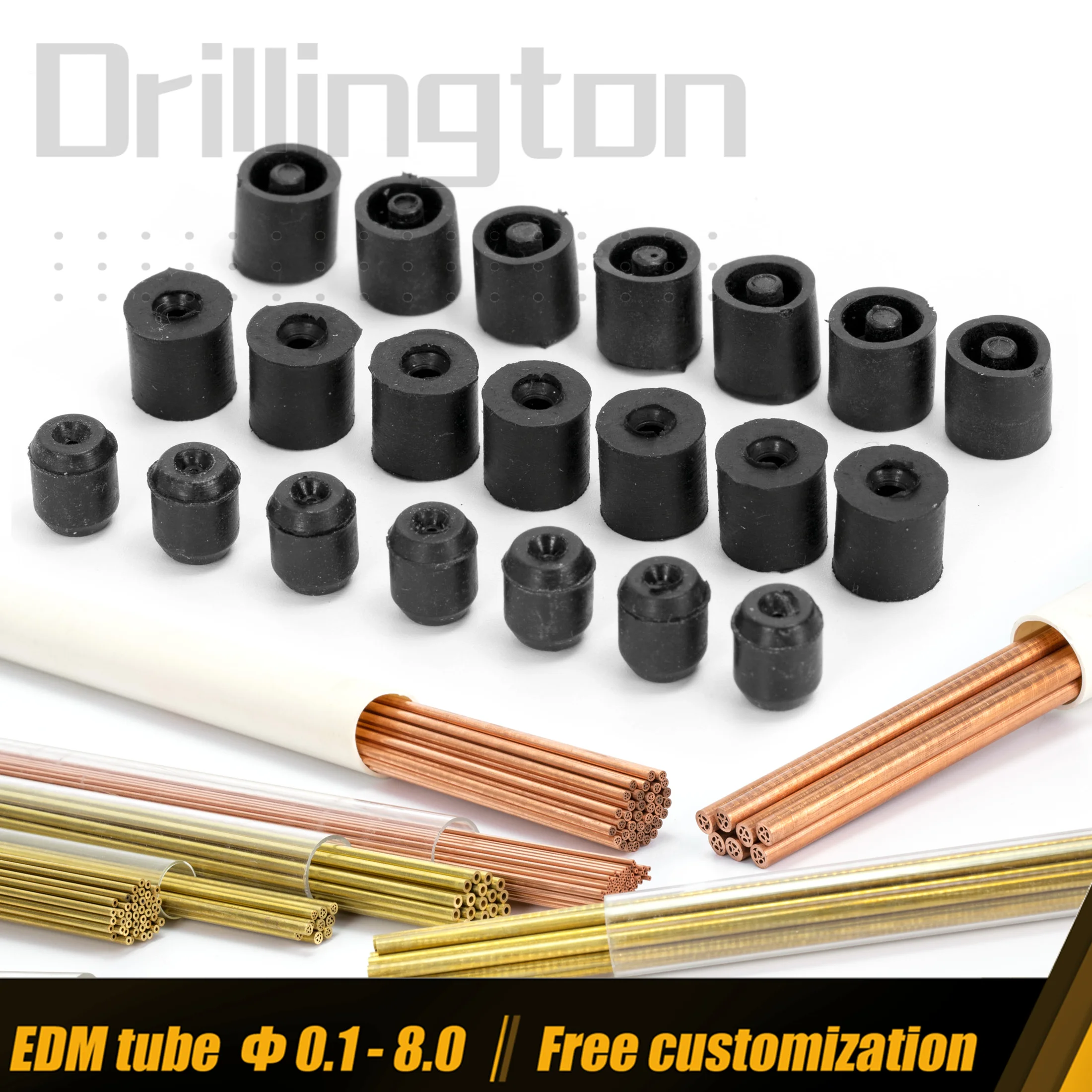 

Резиновые прокладки EDM 0,1 мм-3,0 мм для сверления небольших отверстий, резиновое уплотнение для EDM-трубы, пробка для воды для фотооборудования