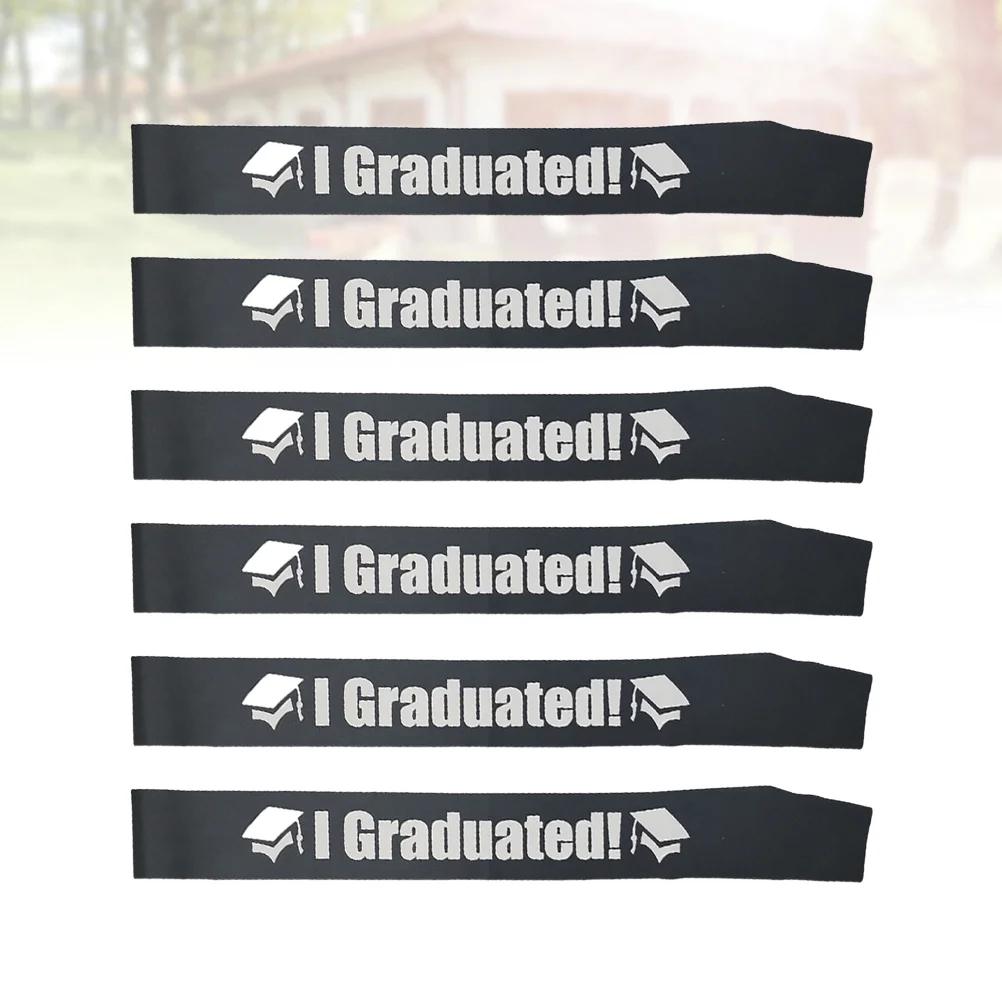 

6pcs 2020 Graduation Sashes I Graduate Printed Stoles Grad Party Honor Stoles for Prom Party Gathering