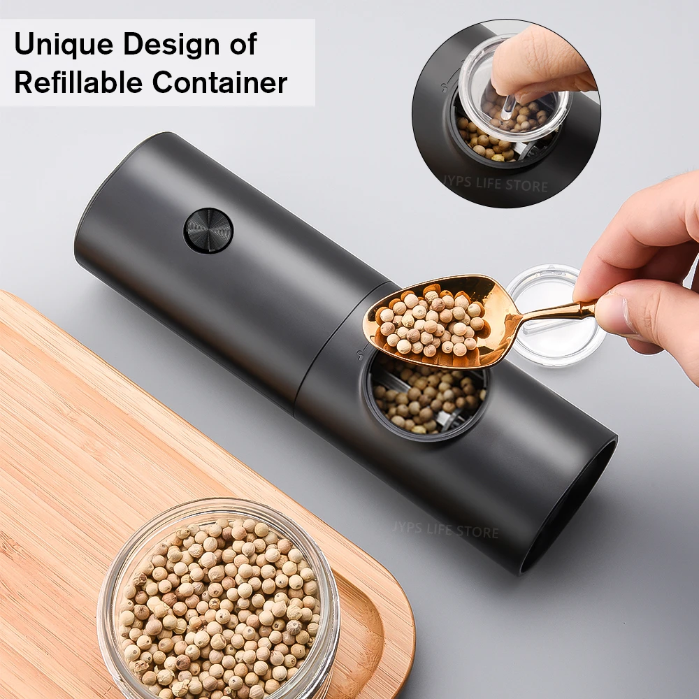Moulin à Café Acier Inox Moulin à Café Électrique - Broyeur à Graines, Épices, Noix, 300W, Acier Inoxydable, Pour Cuisine Maison Petit Hachoir électrique Sec