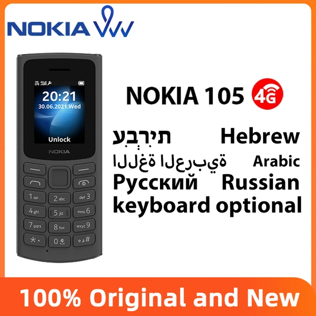 Nokia-105 2G 2023 Rom Global, Long Standby, 1.8 Display, 1000 mAh Bateria,  Rádios Lanterna, Robusto, Botão de Botão Feature Phone - AliExpress