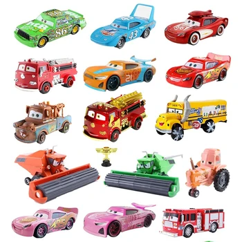 Disney Pixar Cars 2 Toy Lightning Mcqueen Original Mini Racing Car 1 3 Dinoco Racers Collection Diecast Metal Model Kids Gift