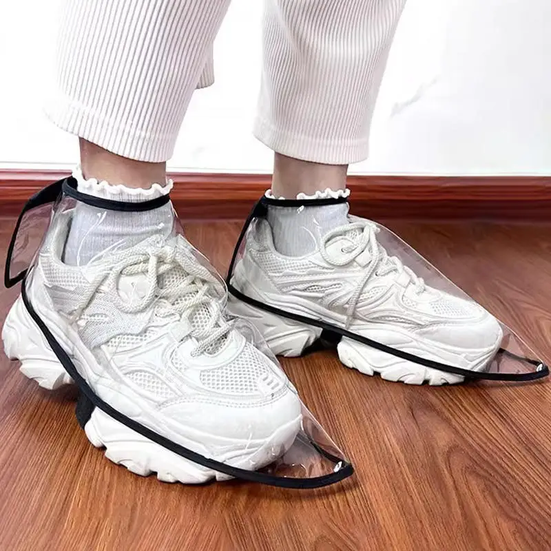 1 Paar Schuhüberzüge, transparent, für Friseursalons, staubdicht, wasserdicht, für Friseur, rutschfest, leicht zu tragen und zu entfernen – Detail 4