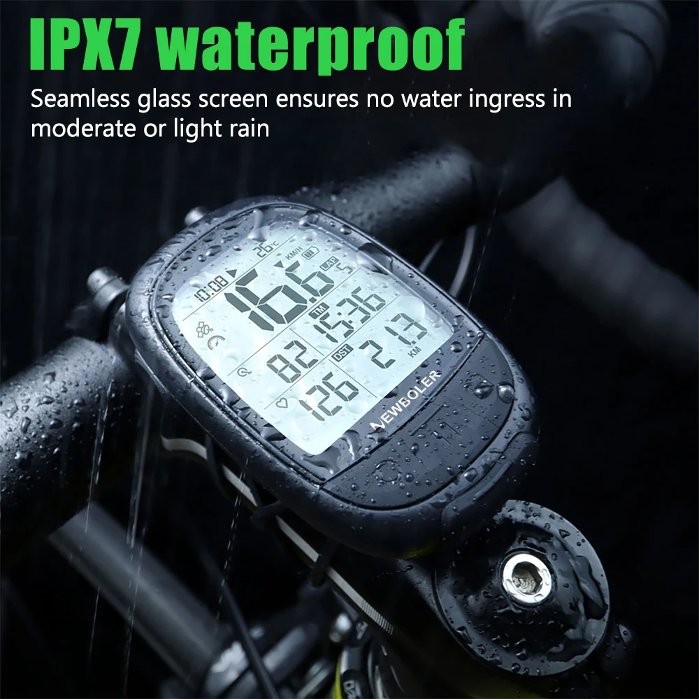 GPS Bike Computer Waterproof Bicycle Speedometer Bluetooth Wireless Cyclecomputer Odometer Cycling Cadence Sensor For Garmin