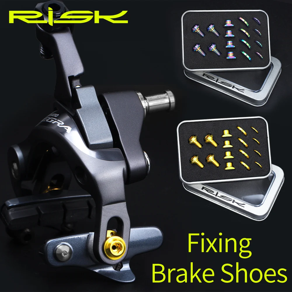 RISK16pcsTitaniumAlloyScrewsforUTDA105RoadBikeCBrakeShoes