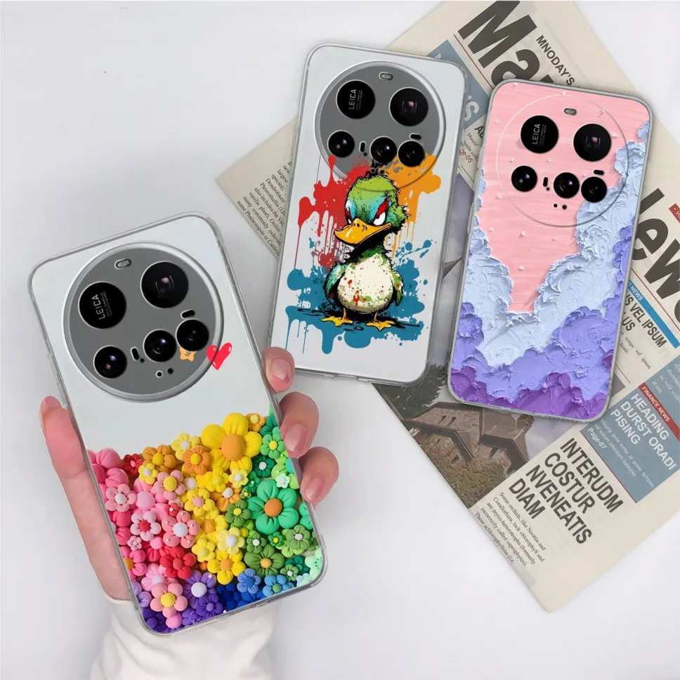 Floral Clear Silicone Anti-Drop Protective Smartphone Case