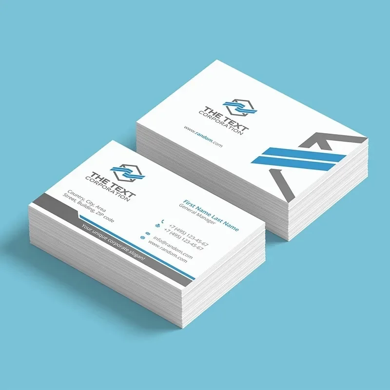 100 PCS Business Card Text Full Color Double Sided Personalized Printing Thank You Card Free DESIGN Id