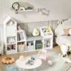 Vabches kids Bookcase with Seat Cushion Children's Bookshelf with 7 Open Storage Cubbies&3-Tier Book Organizer Toy Storage Chest 6
