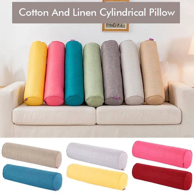 Cotton Linen Cylindrical Pillow Case Image 21