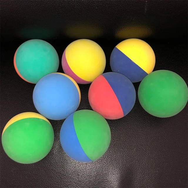 1pc 6cm Dual-color Racquet Balls Squash Low Speed Rubber Hollow Ball Training Competition High Elasticity Bouncing Balls 5