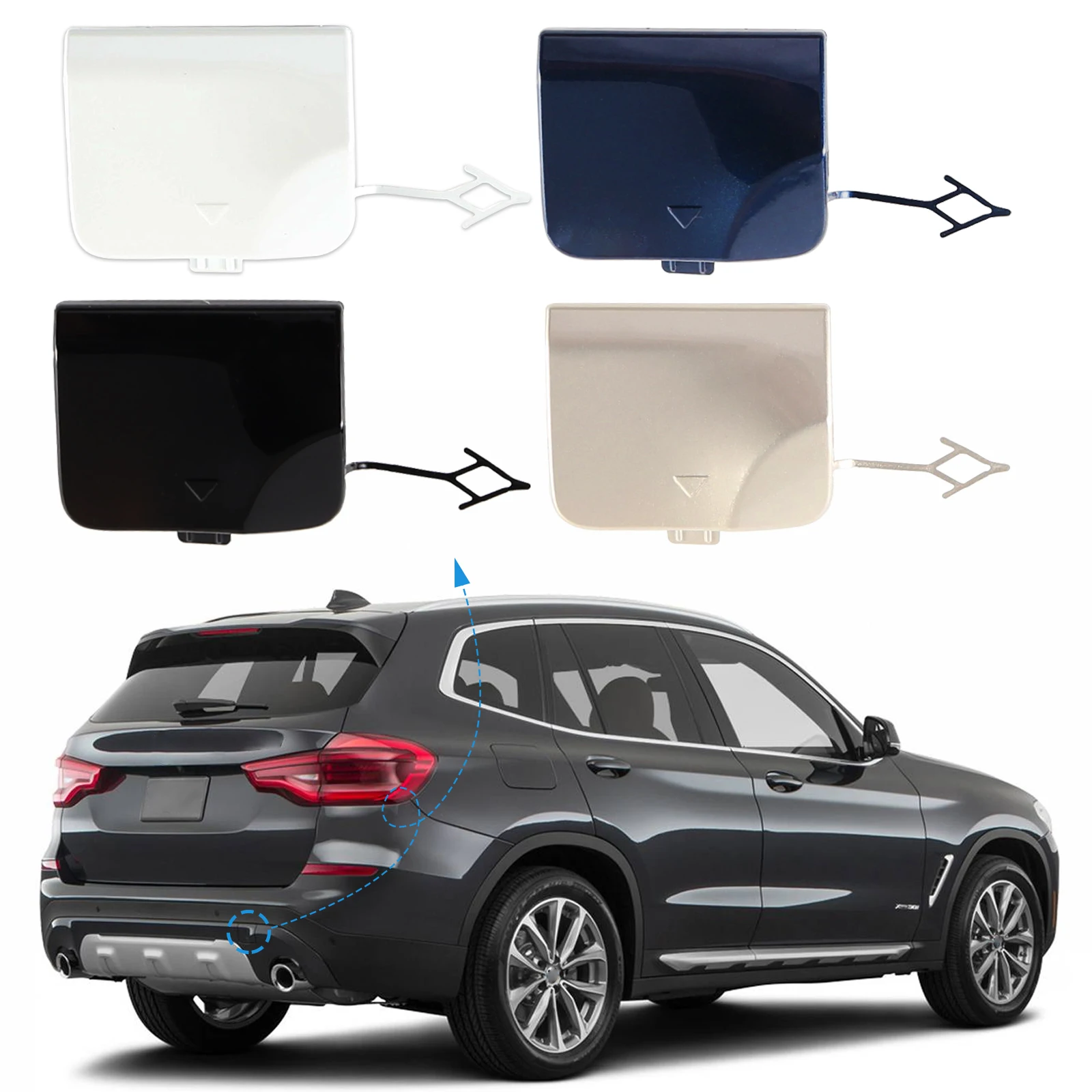 Car Rear Bumper Hook Cover Right Passenger Side For BMW X3 G01 G08 51127498525