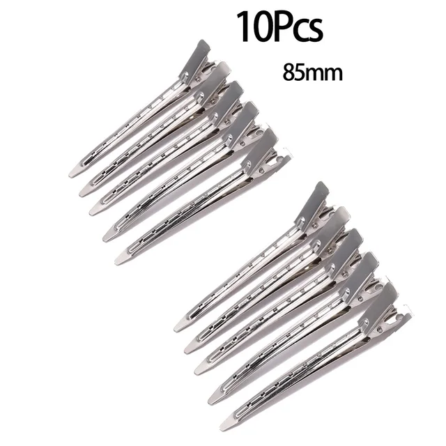 Barrettes Silicone Molds Metal Geometric Hair Clips Epoxy Resin Mold For DIY Resin Hairpin Crafts Jewelry Making Accessorires Silver2 10Pcs