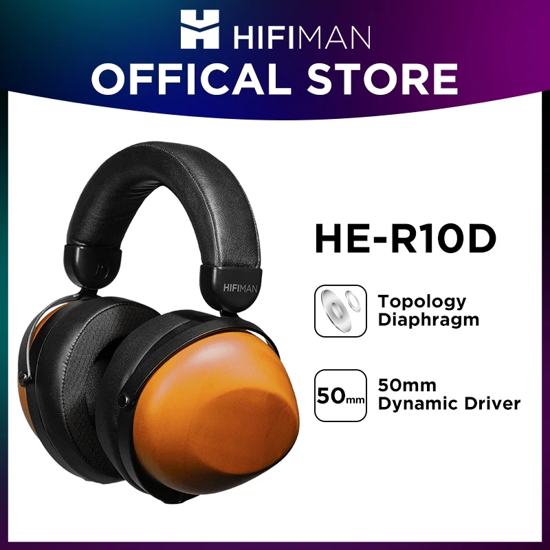 HIFIMAN HE-R10D динамический топологический драйвер закрытые Накладные наушники для дома, студии и записи-Проводные/беспроводные