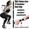 Workout Bar Fits All Resistance Bands with Clip Portable Resistance Bands Exercise Bar for Fitness Home Gym Workout Full Body