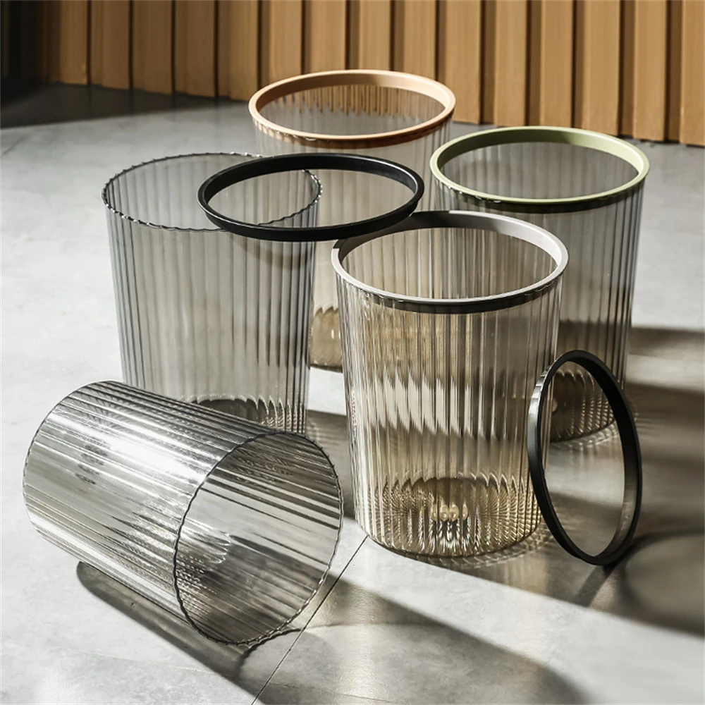 Trash Bin Toilet Bathroom Trash Can Luxury High-end Transparent Simple ...