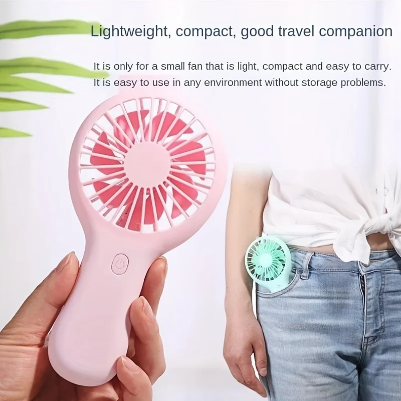 미니 휴대용 USB 충전식 핸드헬드 선풍기, 시원한 바람 미니 선풍기, 사무실 데스크탑 선풍기